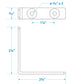 Stainless Steel 90º Angle Brackets, 2-3/8in x 1/2in, 2/PK