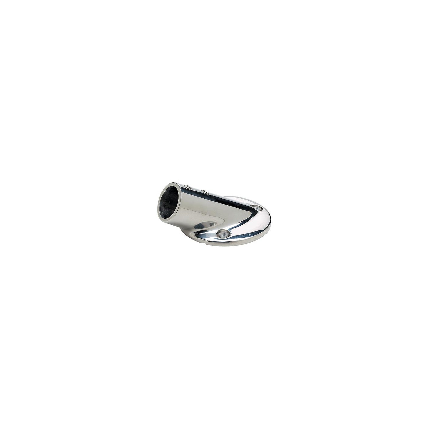 Round Base Rail Fitting For 7/8in OD Tubing, Stainless Steel, 30º