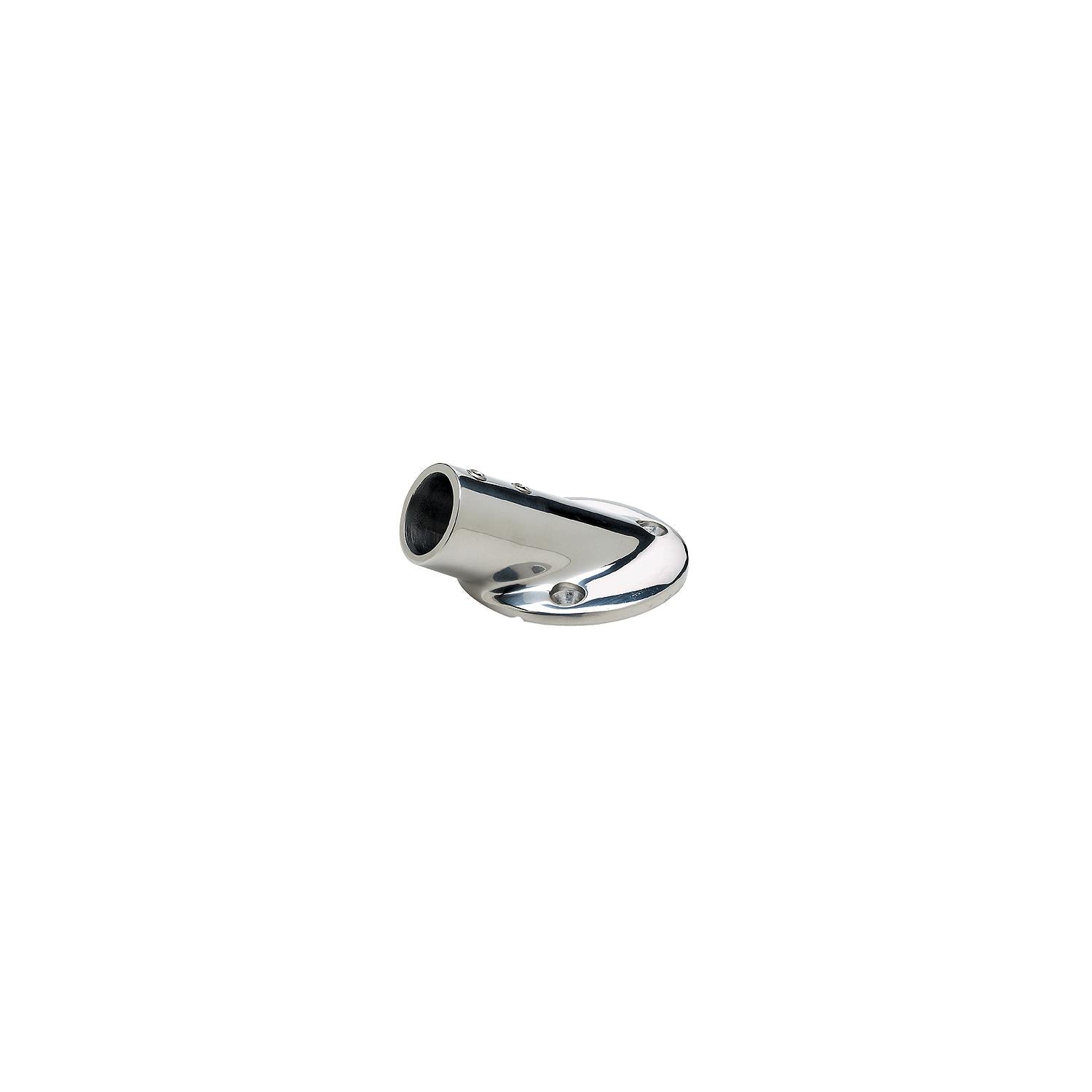Round Base Rail Fitting For 7/8in OD Tubing, Stainless Steel, 30º