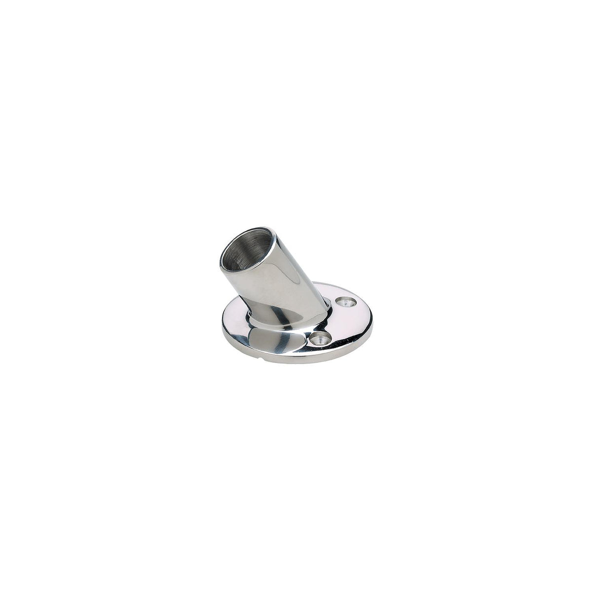 Round Base Rail Fitting For 7/8in OD Tubing, Stainless Steel, 60º
