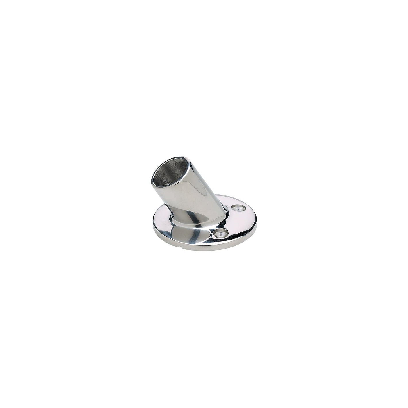 Round Base Rail Fitting For 7/8in OD Tubing, Stainless Steel, 60º