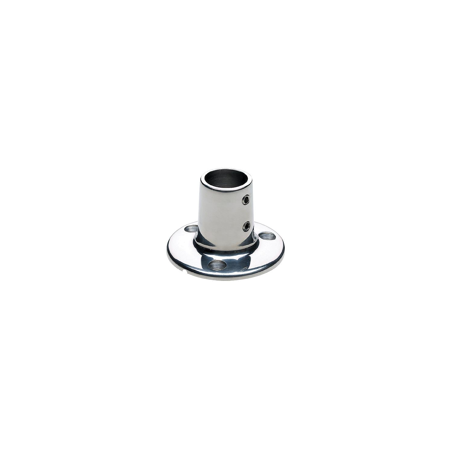 Round Base Rail Fitting For 7/8in OD Tubing, Stainless Steel, 90º