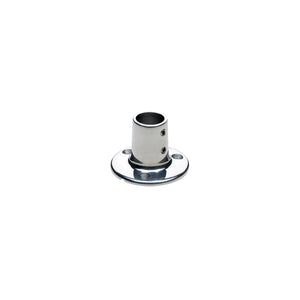 Round Base Rail Fitting For 7/8in OD Tubing, Stainless Steel, 90º