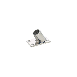 Rectangular Base Rail Fitting for 7/8in OD Tubing, Stainless Steel, 60º