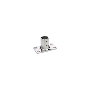 Rectangular Base Rail Fitting for 7/8in OD Tubing, Stainless Steel, 90º