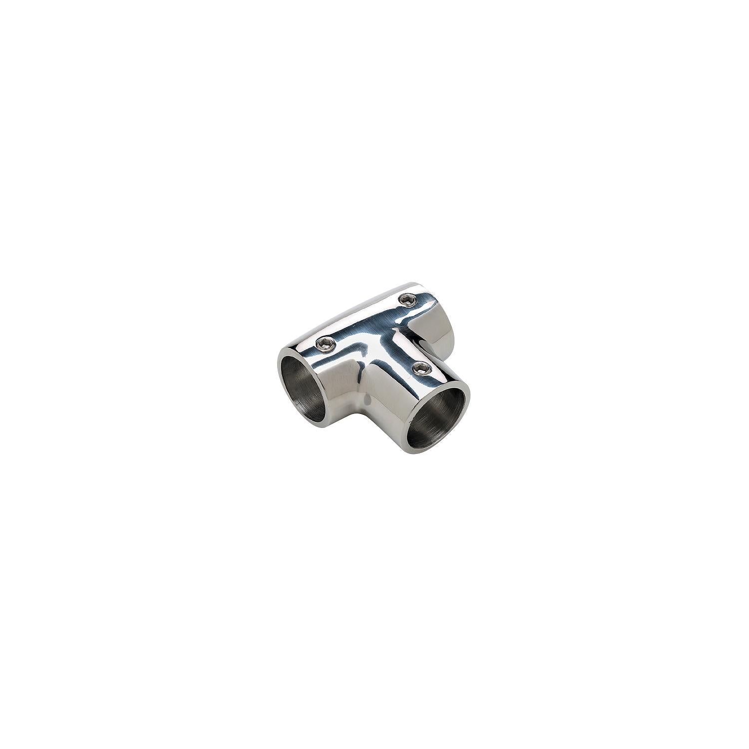 Rail Fitting Tee for 7/8in OD Tubing, Stainless Steel, 90º