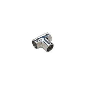 Rail Fitting Tee for 7/8in OD Tubing, Stainless Steel, 90º