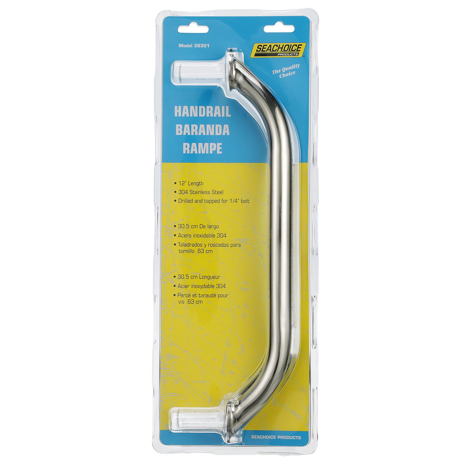 Stainless Steel Hand Rail, 12in