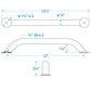 Stainless Steel Hand Rail, 12in