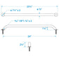 Stainless Steel Hand Rail w/ Studs, 24in