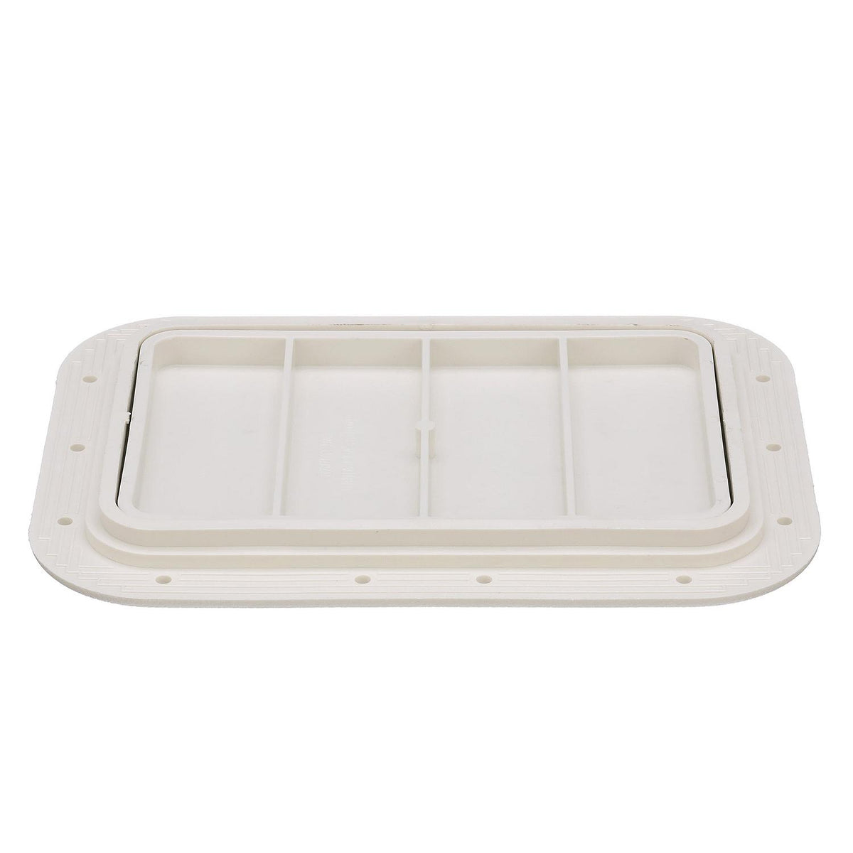 Polypropylene 7in x 11in ID Pry-Out Type Hatch-White