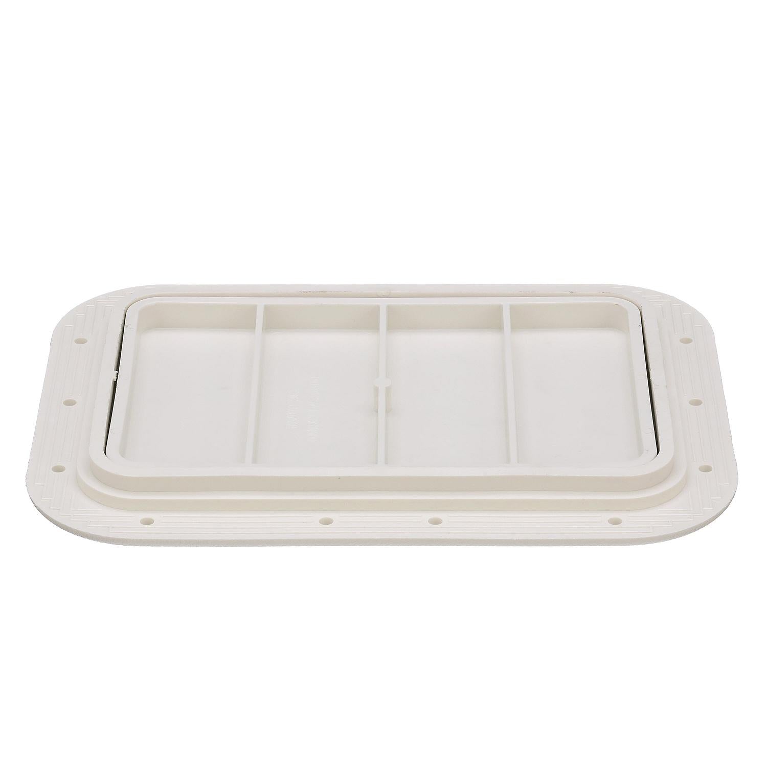 Polypropylene 7in x 11in ID Pry-Out Type Hatch-White