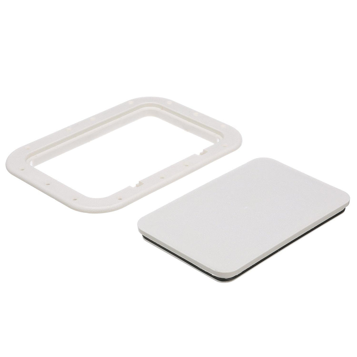 Polypropylene 7in x 11in ID Pry-Out Type Hatch-White