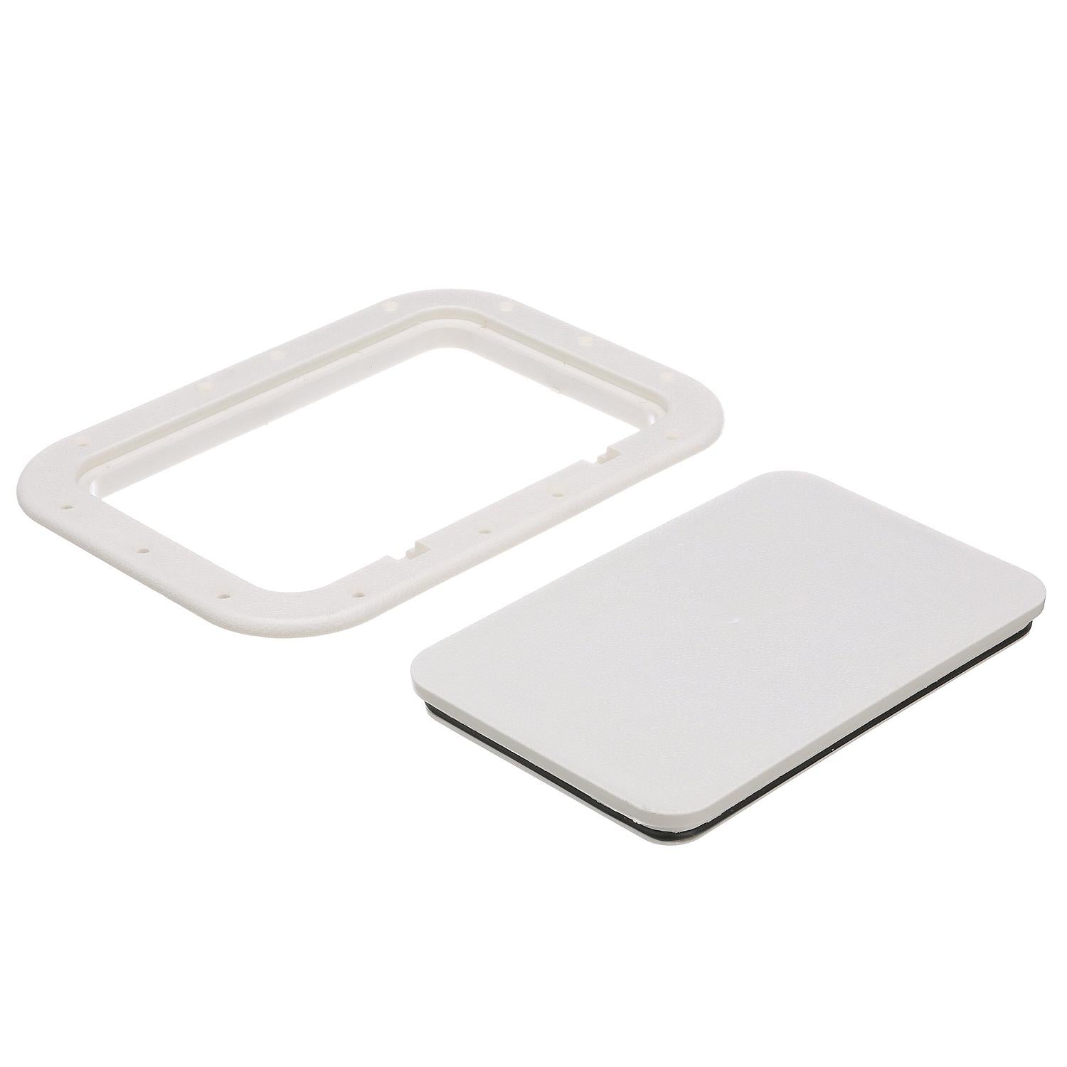 Polypropylene 7in x 11in ID Pry-Out Type Hatch-White