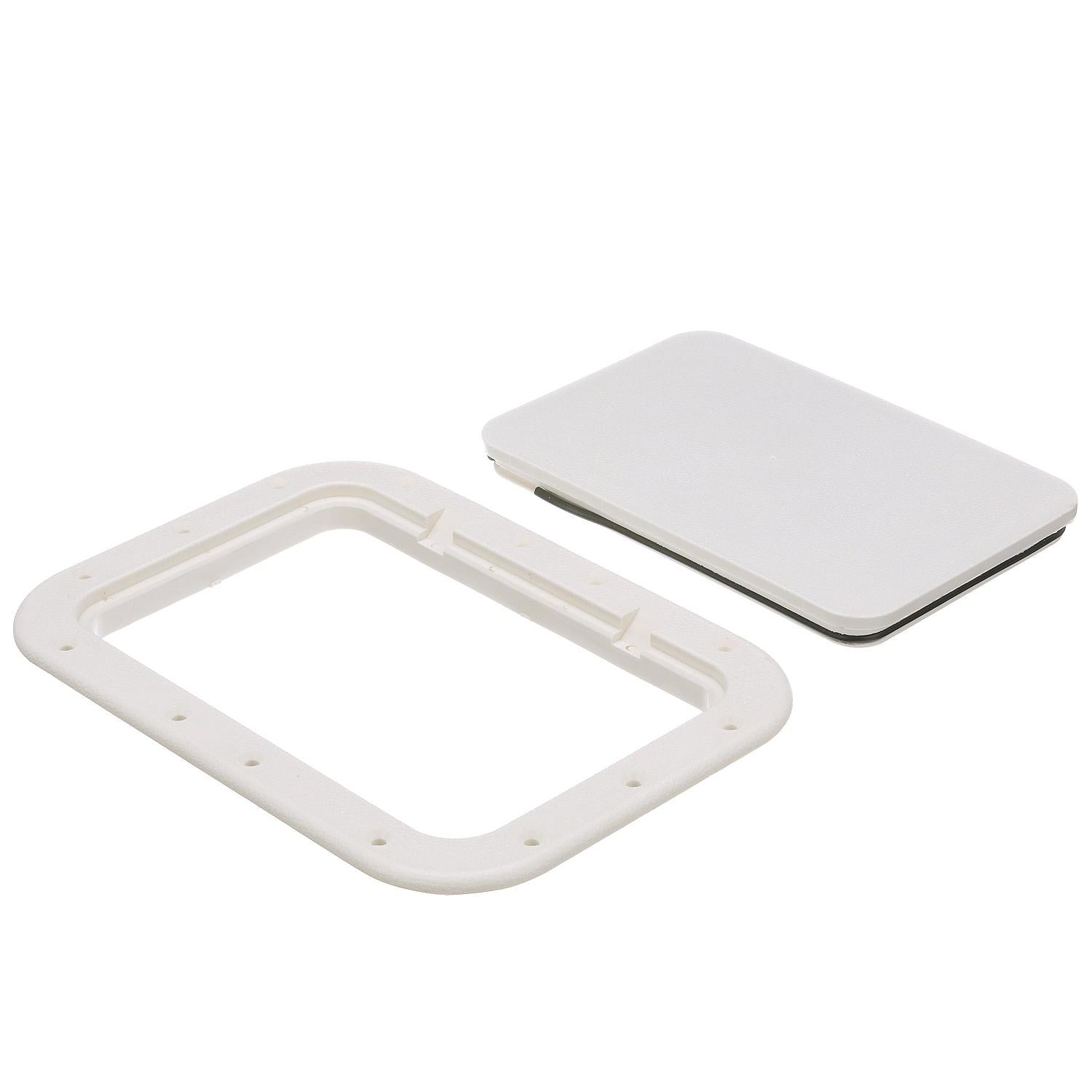 Polypropylene 7in x 11in ID Pry-Out Type Hatch-White