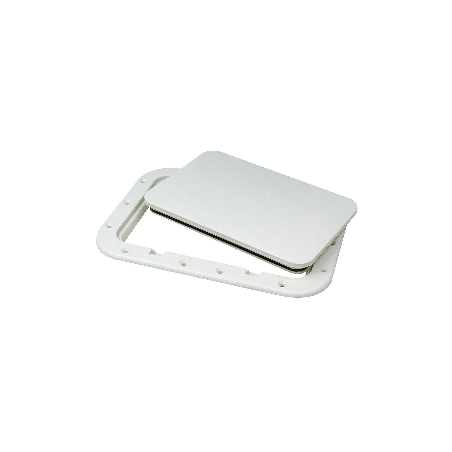 Polypropylene 7in x 11in ID Pry-Out Type Hatch-White