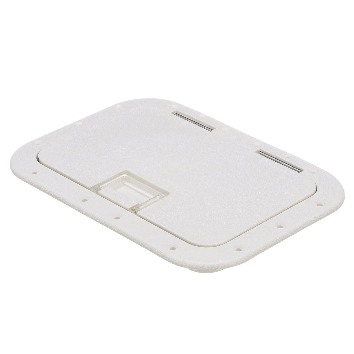 Polypropylene 7in x 11in ID Hatch w/ Molded in 100º Stainless Steel Hinge