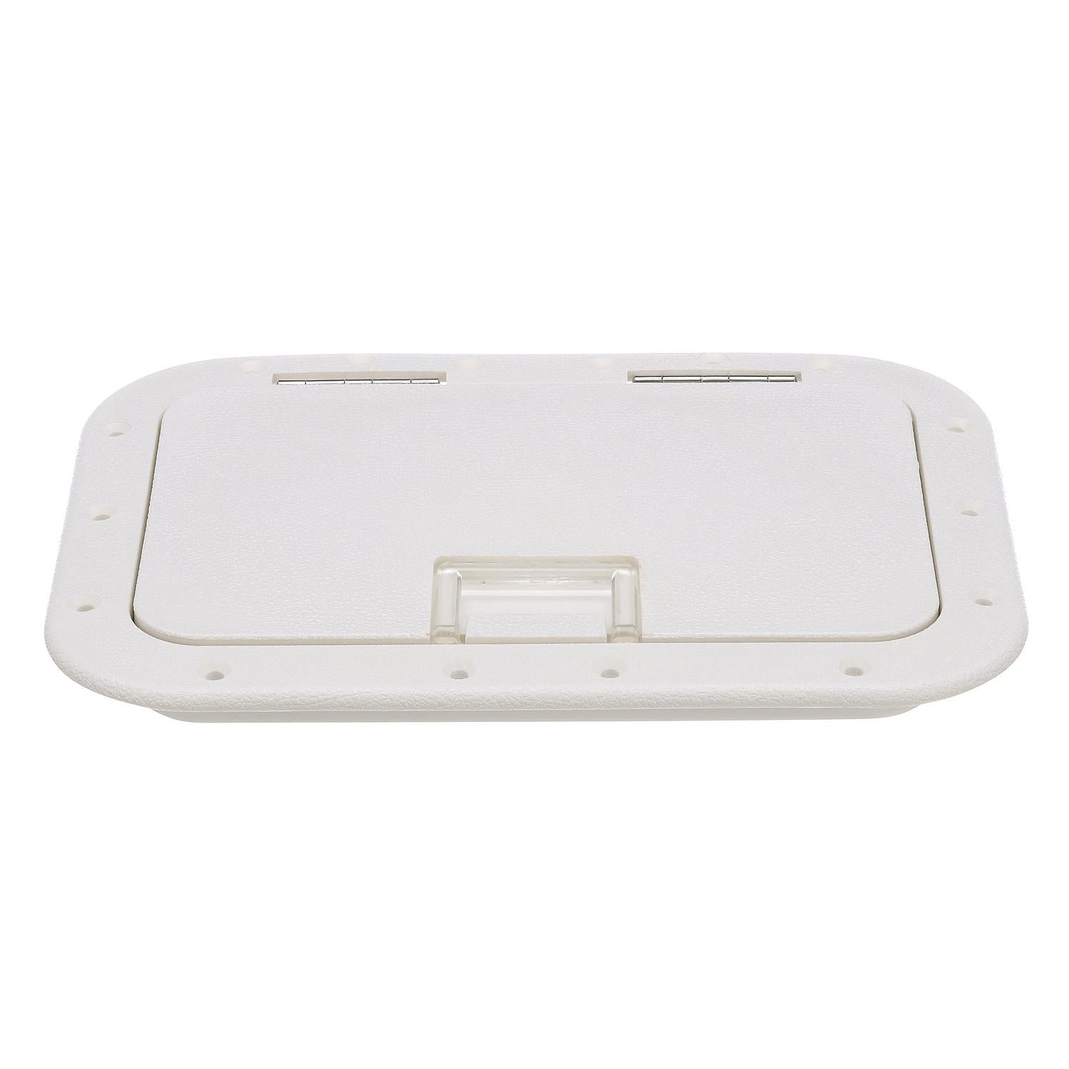 Polypropylene 7in x 11in ID Hatch w/ Molded in 100º Stainless Steel Hinge