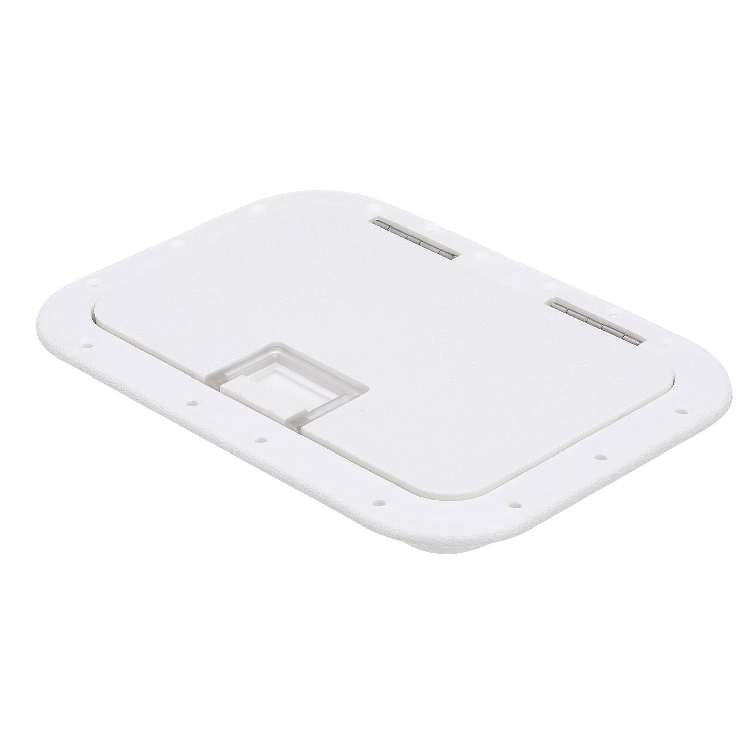 Polypropylene 7in x 11in ID Hatch w/ Molded in 100º Stainless Steel Hinge