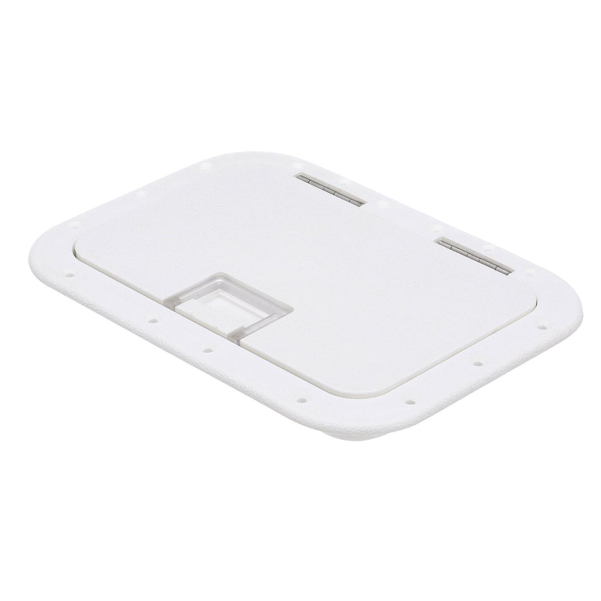 Polypropylene 7in x 11in ID Hatch w/ Molded in 100º Stainless Steel Hinge
