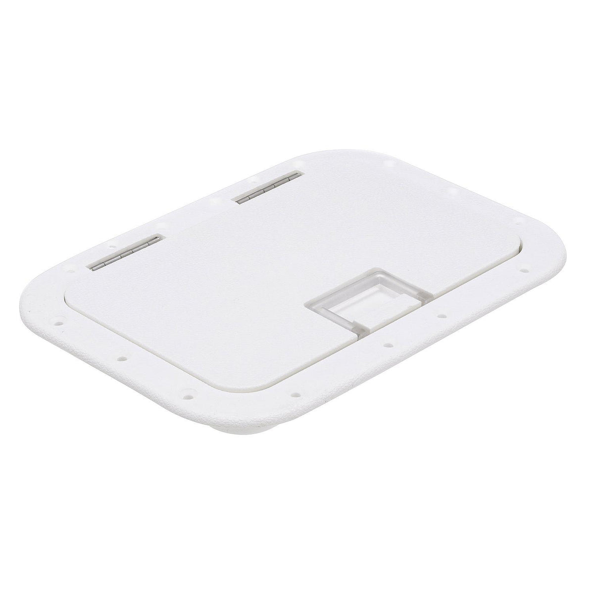 Polypropylene 7in x 11in ID Hatch w/ Molded in 100º Stainless Steel Hinge
