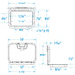 Polypropylene Offshore Hatch - 7-3/8in x 11-1/8in - White
