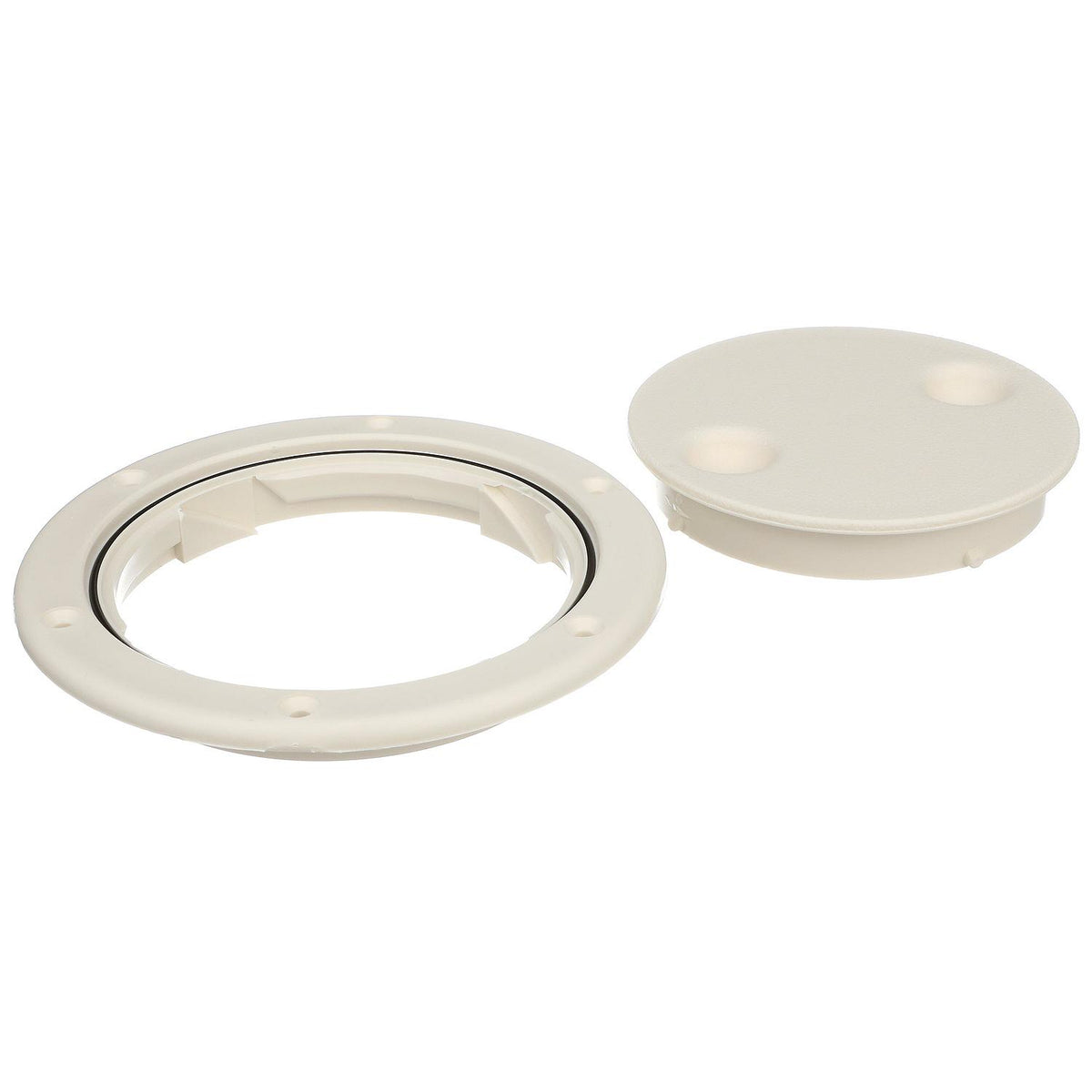 Polypropylene Twist ftNft Lock Deck Plate, White, 4in