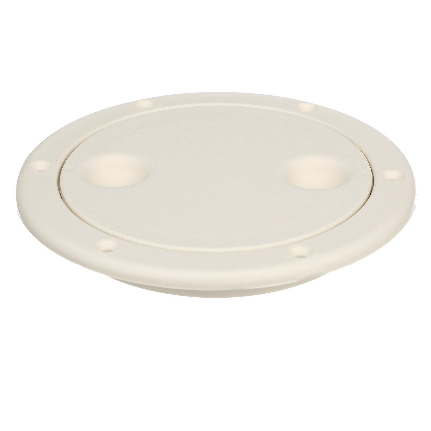 Polypropylene Twist ftNft Lock Deck Plate, White, 4in