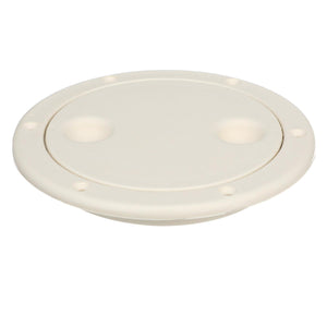 Polypropylene Twist ftNft Lock Deck Plate, White, 4in
