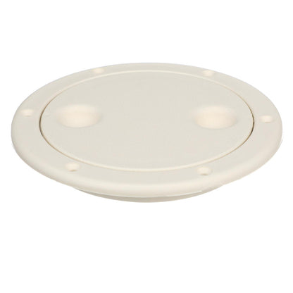 Polypropylene Twist ftNft Lock Deck Plate, White, 4in