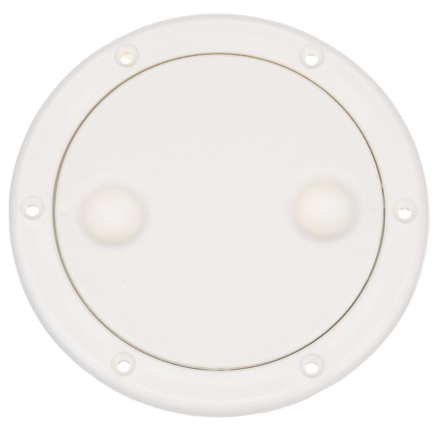 Polypropylene Twist ftNft Lock Deck Plate, White, 4in