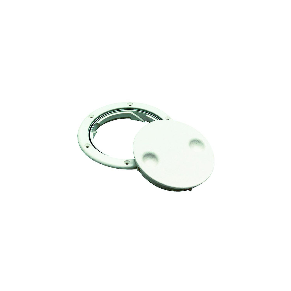Polypropylene Twist ftNft Lock Deck Plate, Artic White, 4in