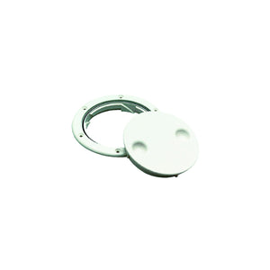 Polypropylene Twist ftNft Lock Deck Plate, Artic White, 4in