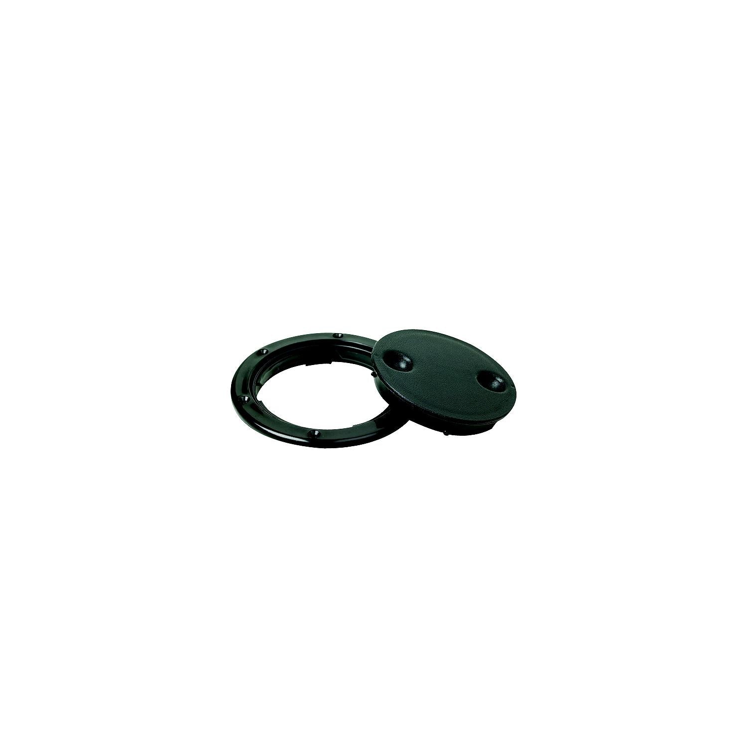 Polypropylene Twist ftNft Lock Deck Plate, Black, 6in