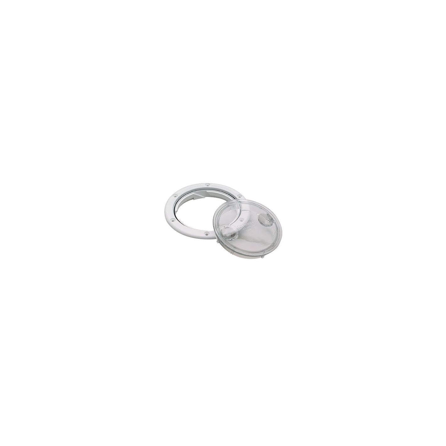 Polypropylene Twist ftNft Lock Deck Plate, White/ Clear, 4in