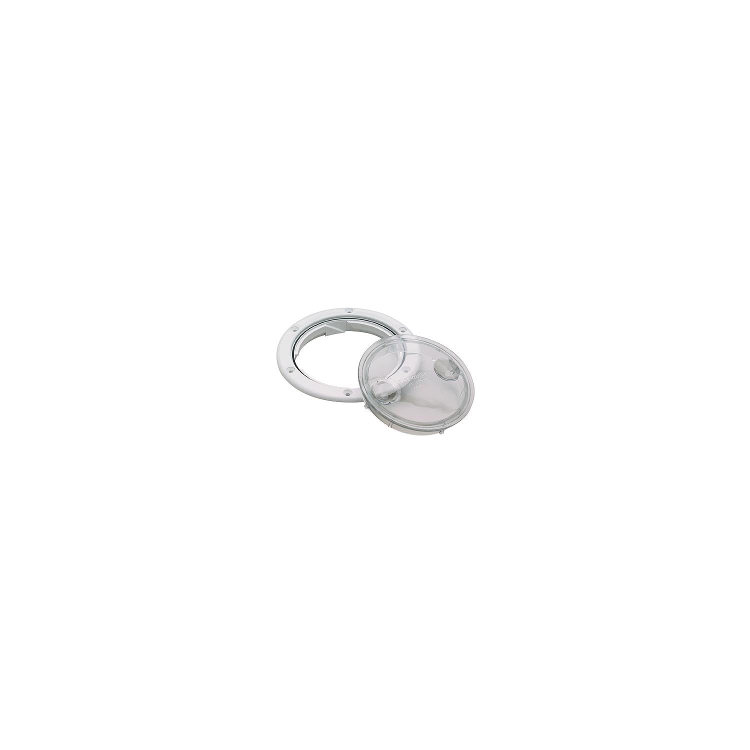 Polypropylene Twist ftNft Lock Deck Plate, White/ Clear, 4in
