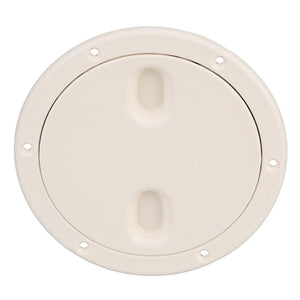 Polypropylene Twist ftNft Lock Deck Plate, White, 6in