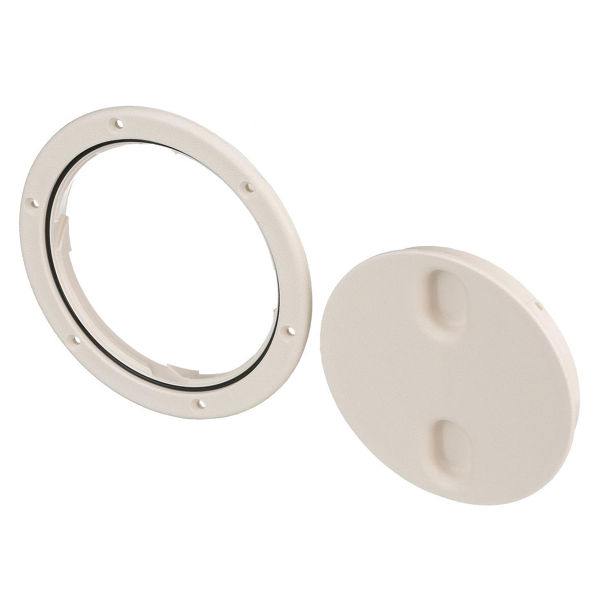 Polypropylene Twist ftNft Lock Deck Plate, White, 6in