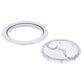 Polypropylene Twist ftNft Lock Deck Plate, White/ Clear, 6in