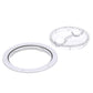 Polypropylene Twist ftNft Lock Deck Plate, White/ Clear, 6in