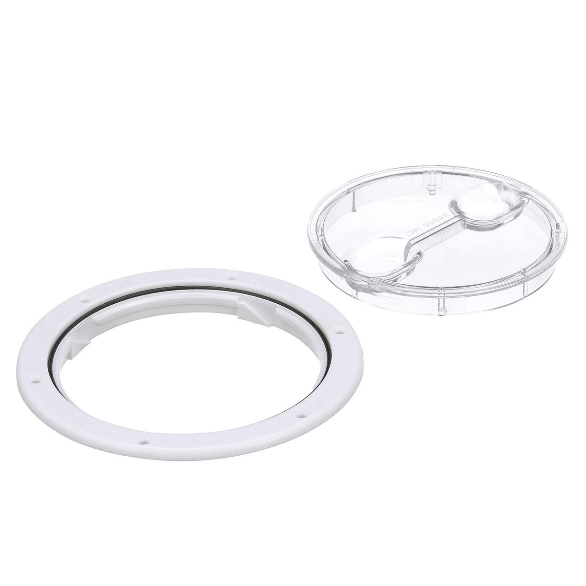 Polypropylene Twist ftNft Lock Deck Plate, White/ Clear, 6in
