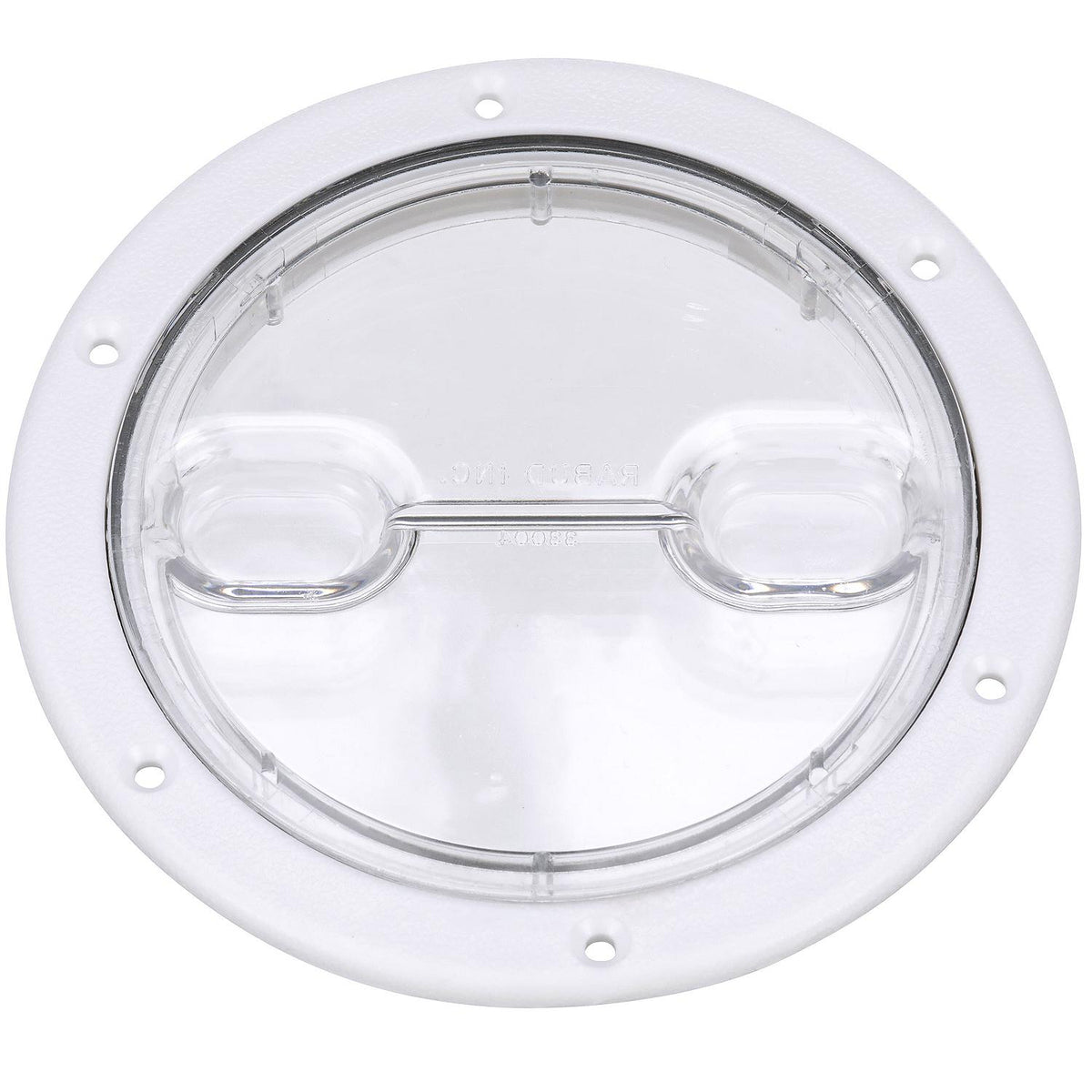 Polypropylene Twist ftNft Lock Deck Plate, White/ Clear, 6in