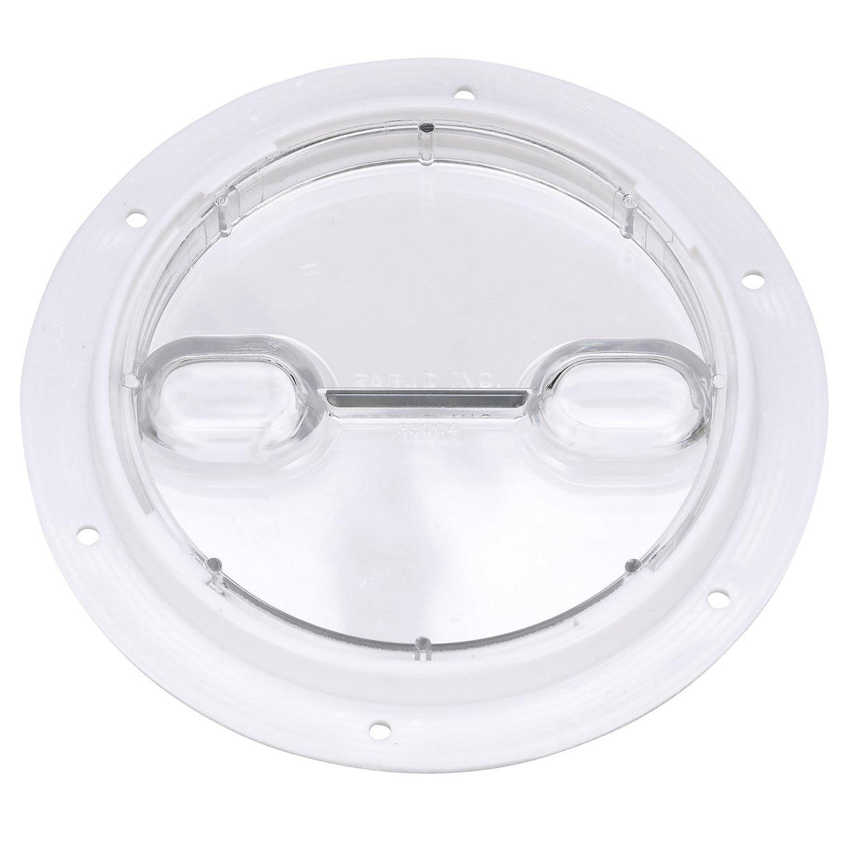 Polypropylene Twist ftNft Lock Deck Plate, White/ Clear, 6in