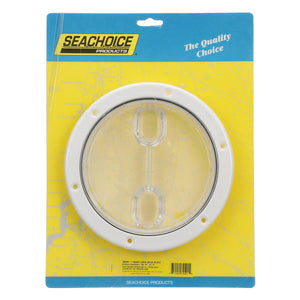 Polypropylene Twist ftNft Lock Deck Plate, White/ Clear, 6in
