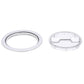 Polypropylene Twist ftNft Lock Deck Plate, White/ Clear, 6in