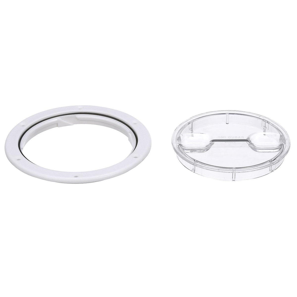 Polypropylene Twist ftNft Lock Deck Plate, White/ Clear, 6in