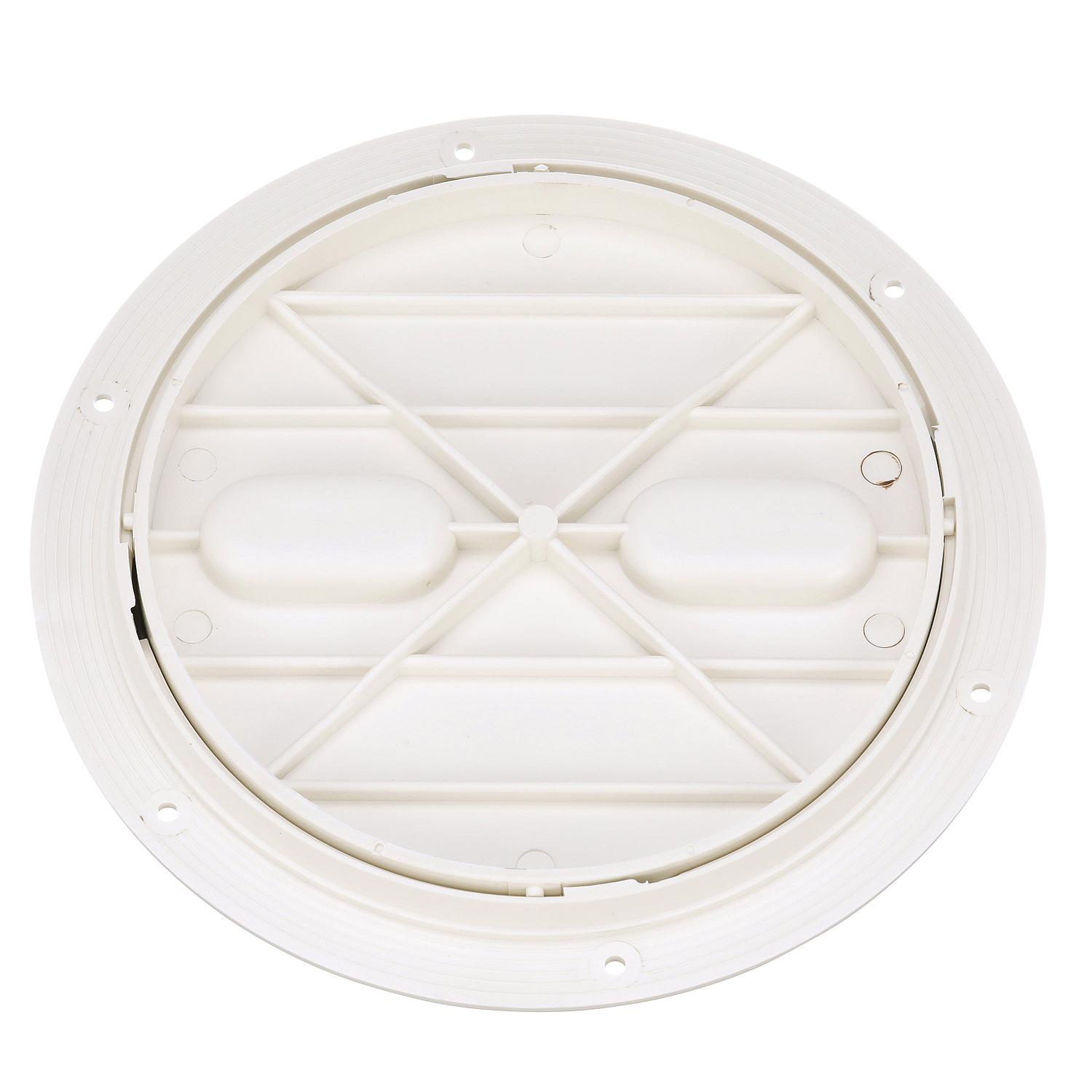 Polypropylene Twist ftNft Lock Deck Plate, White, 8in