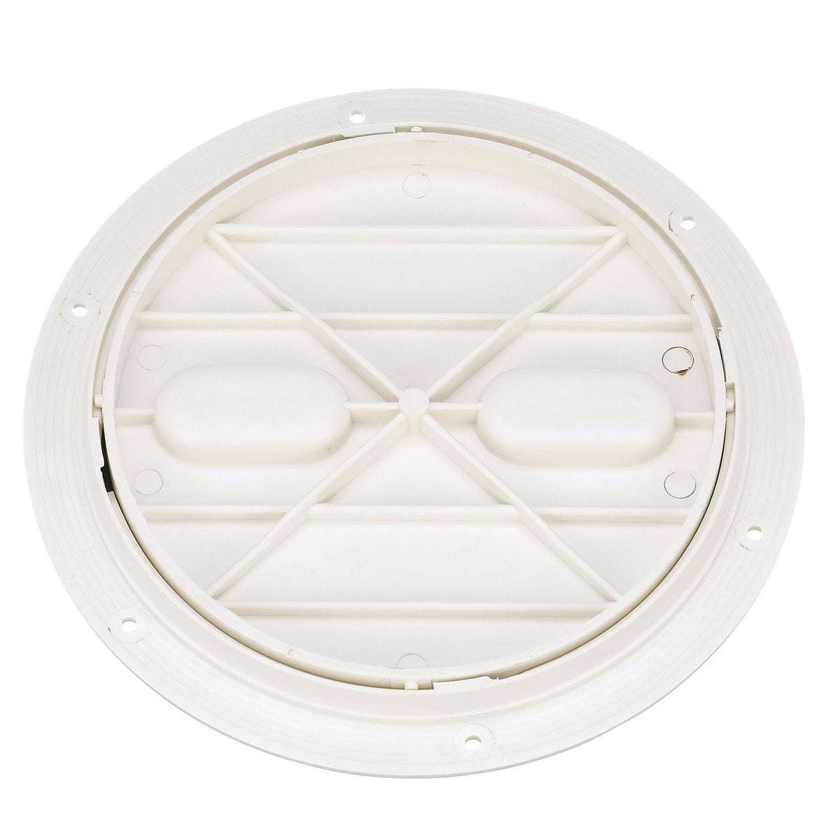 Polypropylene Twist ftNft Lock Deck Plate, White, 8in