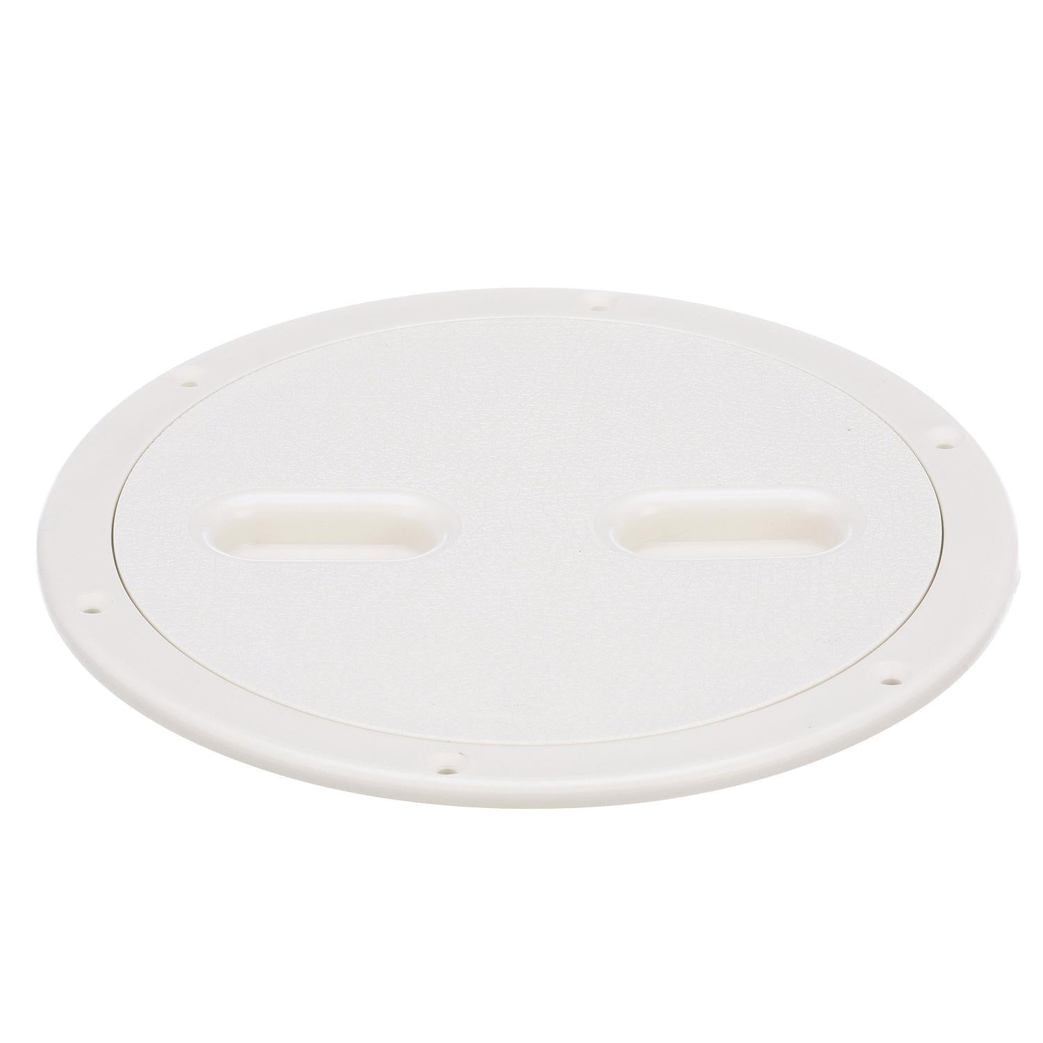 Polypropylene Twist ftNft Lock Deck Plate, White, 8in