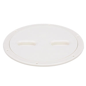 Polypropylene Twist ftNft Lock Deck Plate, White, 8in